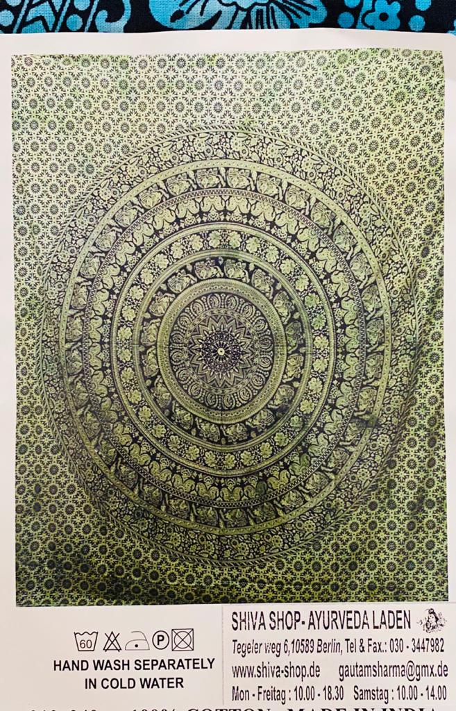 Bettlaken Baummuster 210 x 240 Blau