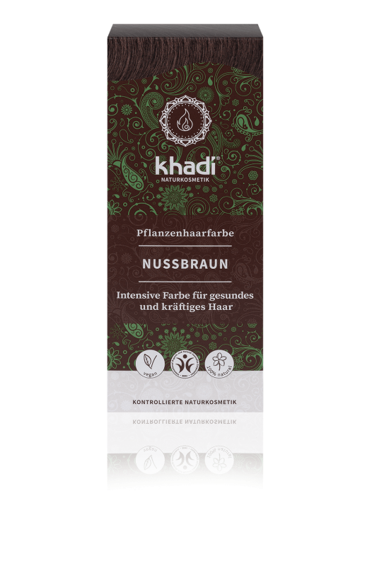 khadi Pflanzenhaarfarbe Natürliches Nussbraun