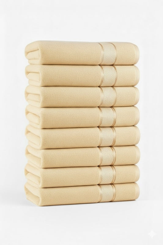 Handtuch beige 50x80 / 8 Stk.