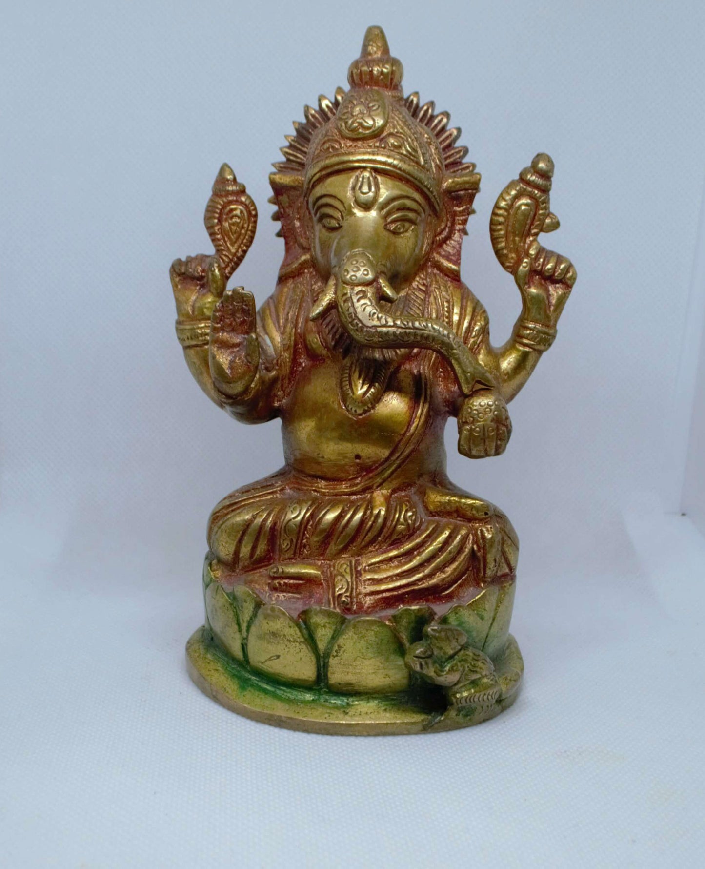 327-Ganesha gold, rot