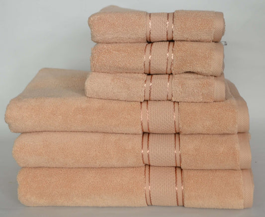 Handtuch 50x80 Und Badetuch 70x140, beige / 3+3 Stk.