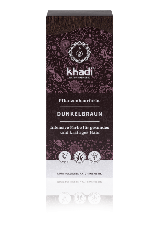 khadi Pflanzenhaarfarbe Dunkelbraun