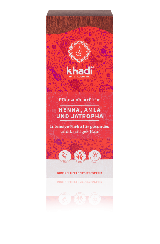 khadi Pflanzenhaarfarbe Henna, Amla und Jatropha