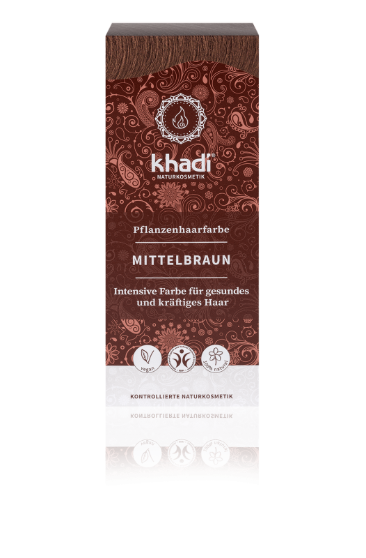 khadi Pflanzenhaarfarbe Mittelbraun